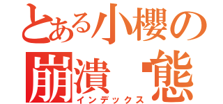 とある小櫻の崩潰狀態（インデックス）