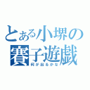 とある小堺の賽子遊戯（何が出るかな）