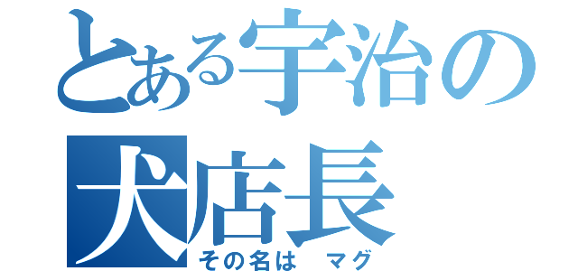 とある宇治の犬店長（その名は　マグ）