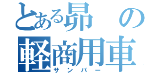 とある昴の軽商用車（サンバー）