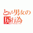 とある男女の尻行為（アナルセックス）