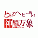 とあるヘビー級ファイターの神羅万象斬（総重量８００ｋｇ）