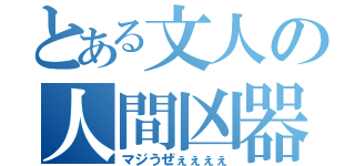 とある文人の人間凶器（マジうぜぇぇぇぇ）