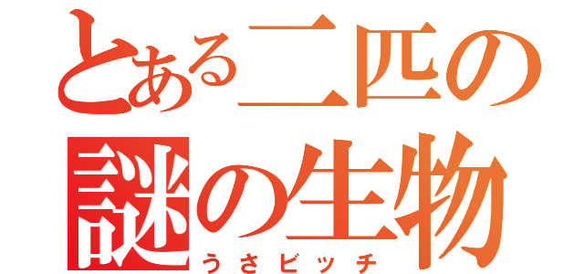 とある二匹の謎の生物（うさビッチ）