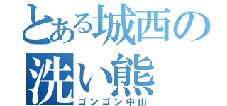 とある城西の洗い熊（ゴンゴン中山）