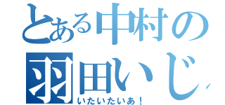 とある中村の羽田いじり（いたいたいあ！）