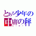 とある少年の中庸の秤（ヒーロー）