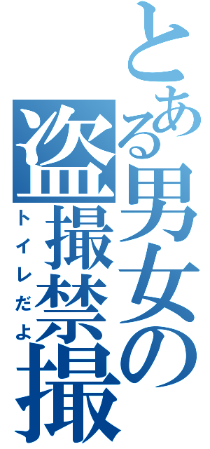 とある男女の盗撮禁撮（トイレだよ）