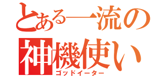 とある一流の神機使い（ゴッドイーター）