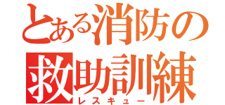 とある消防の救助訓練（レスキュー）