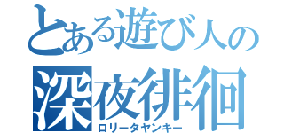 とある遊び人の深夜徘徊（ロリータヤンキー）