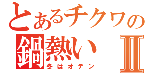 とあるチクワの鍋熱いⅡ（冬はオデン）