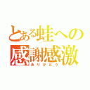 とある蛙への感謝感激（ありがとう）