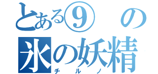 とある⑨の氷の妖精（チルノ）