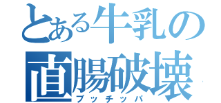 とある牛乳の直腸破壊（ブッチッパ）