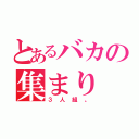 とあるバカの集まり（３人組。）