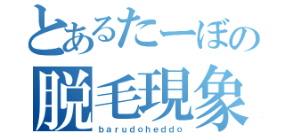 とあるたーぼの脱毛現象（ｂａｒｕｄｏｈｅｄｄｏ）