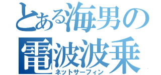 とある海男の電波波乗り（ネットサーフィン）