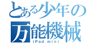 とある少年の万能機械（ｉＰａｄ ｍｉｎｉ）