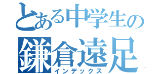 とある中学生の鎌倉遠足（インデックス）