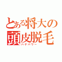 とある将大の頭皮脱毛（ハゲパワー ）