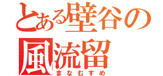 とある壁谷の風流留（まなむすめ）