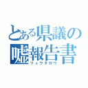 とある県議の嘘報告書（リュウタロウ）