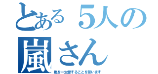 とある５人の嵐さん（嵐を一生愛することを誓います）