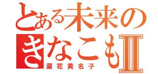 とある未来のきなこもちⅡ（菜花黄名子）