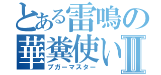 とある雷鳴の華糞使いⅡ（ブガーマスター）