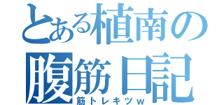 とある植南の腹筋日記（筋トレキツｗ）