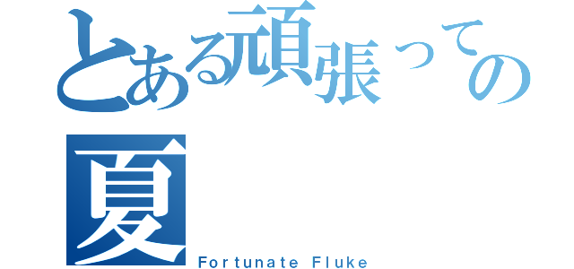 とある頑張っての夏（Ｆｏｒｔｕｎａｔｅ Ｆｌｕｋｅ）