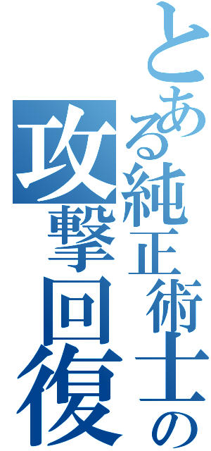 とある純正術士の攻撃回復（）