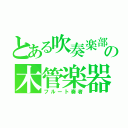 とある吹奏楽部の木管楽器（フルート奏者）