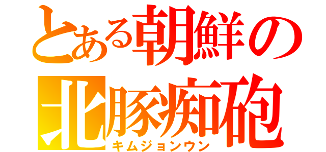 とある朝鮮の北豚痴砲（キムジョンウン）