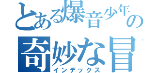 とある爆音少年の奇妙な冒険譚（インデックス）