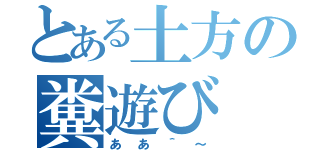 とある土方の糞遊び（ああ＾～）