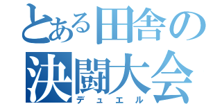 とある田舎の決闘大会（デュエル）