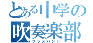 とある中学の吹奏楽部（ブラスバンド）