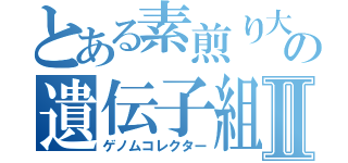 とある素煎り大豆の遺伝子組み換えⅡ（ゲノムコレクター）