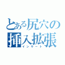 とある尻穴の挿入拡張（インサート）