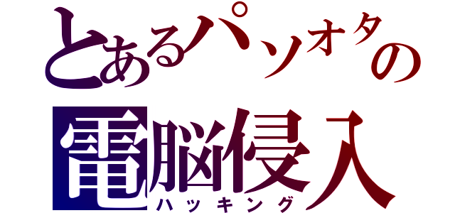 とあるパソオタの電脳侵入（ハッキング）