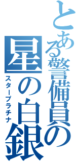 とある警備員の星の白銀（スタープラチナ）