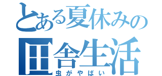 とある夏休みの田舎生活（虫がやばい）