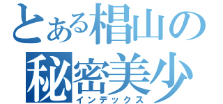 とある椙山の秘密美少女（インデックス）