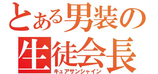 とある男装の生徒会長（キュアサンシャイン）