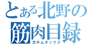 とある北野の筋肉目録（ガチムチックス）