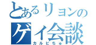 とあるリョンのゲイ会談（カルピちゅ）