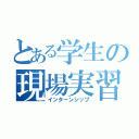 とある学生の現場実習（インターンシップ）