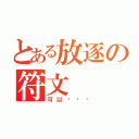 とある放逐の符文（可以杀你吗）